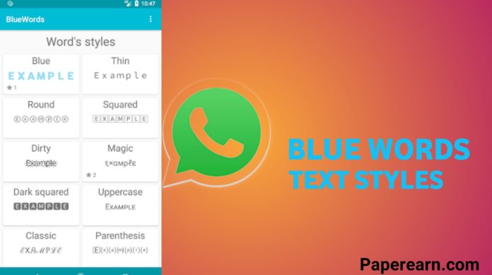 BlueWords - Text Styles Message