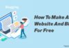 How to make a website and blog for free