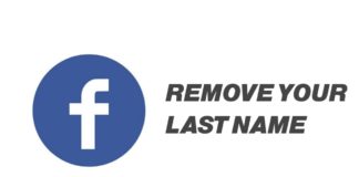 Remove last name from Facebook account