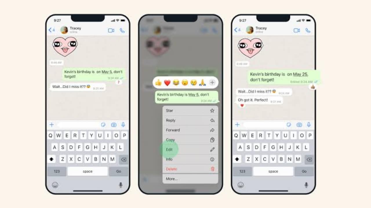 WhatsApp Edit Message Feature