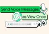 WhatsApp Send Voice Messages as View Once