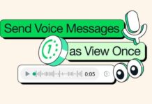 WhatsApp Send Voice Messages as View Once