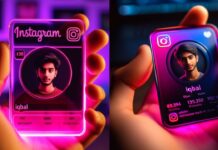 Create Instagram Profile Glass ID Card Photo